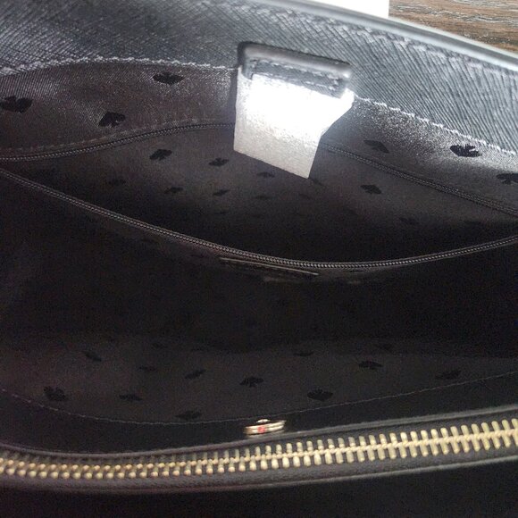 NWT KATE SPADE-MAIDEN WAY-Tote Bag-100% Leather-Saffiano-Black $398 Retail - Picture 12 of 16